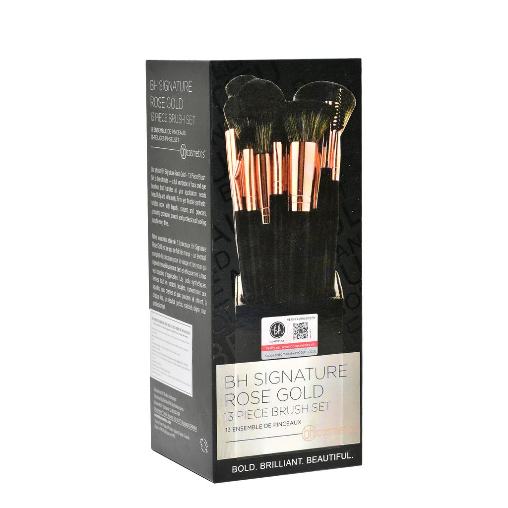 Bộ Cọ Trang Điểm 13 Cây BH COSMETICS Signature Rose Gold BHBO12